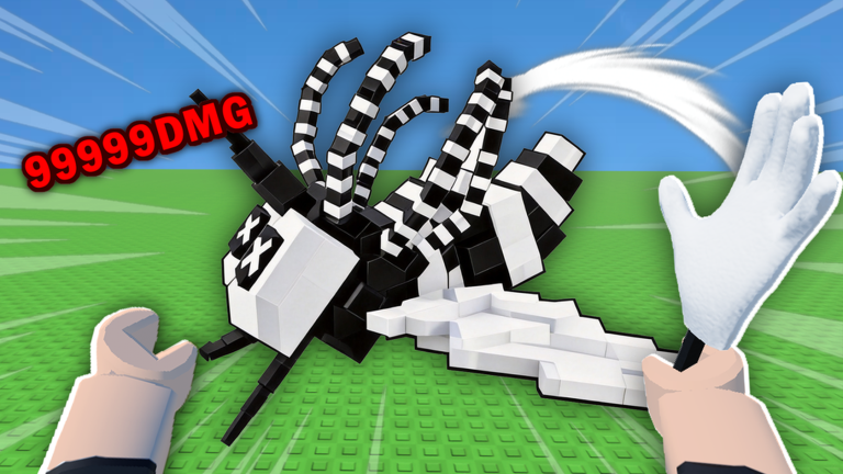 Split-screen comparison of a Noob player with a tiny mosquito worth 1 per second and a Pro player with a huge red mosquito worth 10,000 per second in Feed A Mosquito.